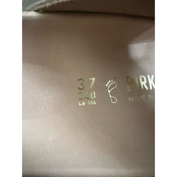 Birkenstock Gizeh Big Buckle Natural Leather Patent High Shine Light Beige EU 37 - Picture 11 of 11